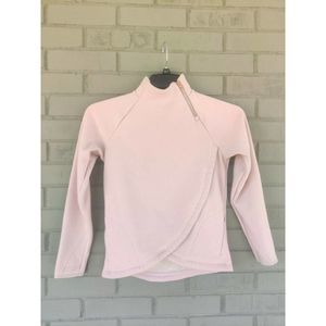 athleta girl cozy karma asymmetrical pullover zippered mock neck sweatshirt L/12